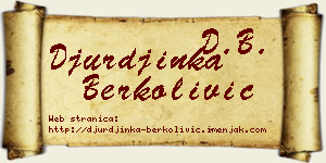Đurđinka Berkolivić vizit kartica